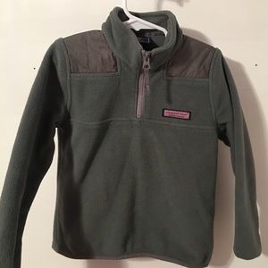 Boys Vineyard Vines gray fleece shep shirt